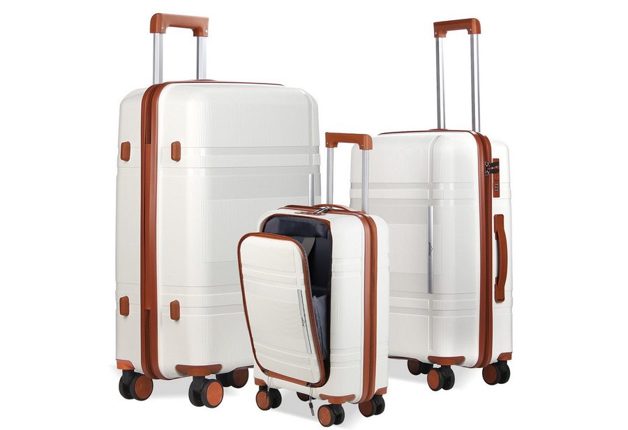 HOMELUX Kofferset Trolley Rollkoffer Reisekoffer Handgepäck HL-M6939, (Set, 3), Rollkoffer Trolley Hartschalen koffer Set - M-L-XL von HOMELUX