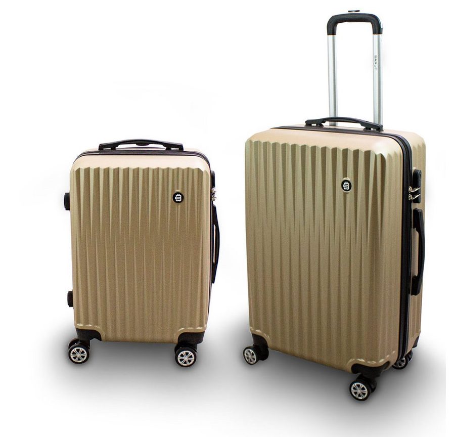 Barut Trolleyset Barut Reisekofferset 2-teilig M + L Modell General Champagne, 4 Rollen, (Set, MS-17302) von Barut