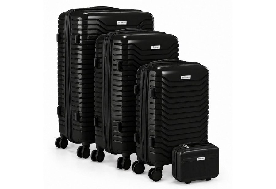 Berwin Trolleyset mit Beautycase Modell Calma Titan Schwarz, 4 Rollen, (Set, 4 tlg., MS-19776) von Berwin