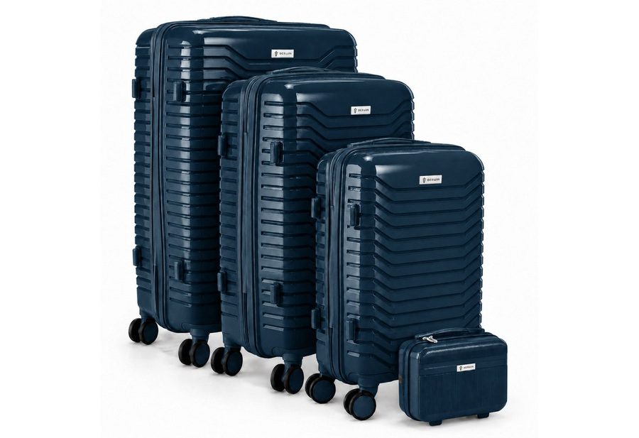 Berwin Trolleyset mit Beautycase Modell Calma Ocean Petrol, 4 Rollen, (Set, 4 tlg., MS-19781) von Berwin