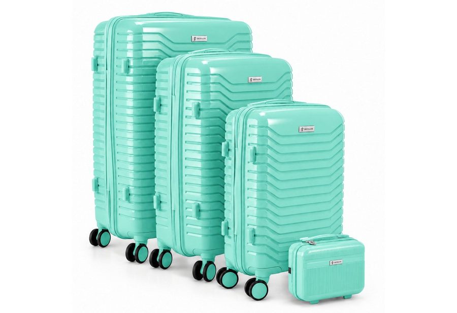 Berwin Trolleyset mit Beautycase Modell Calma Fresh Mint, 4 Rollen, (Set, 4 tlg., MS-19796) von Berwin
