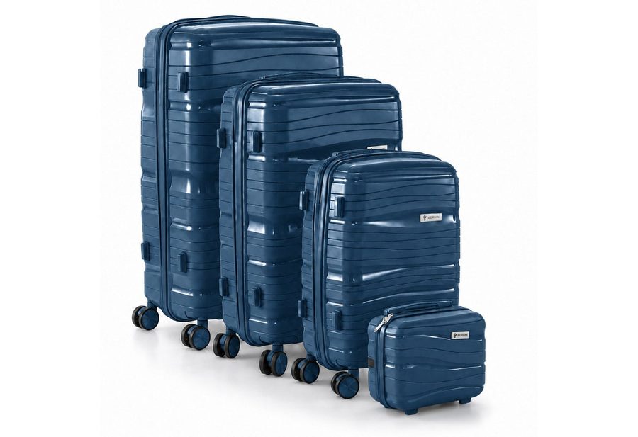 Berwin Trolleyset mit Beautycase Modell Torna Ocean Petrol, 4 Rollen, (Set, 4 tlg., MS-19811) von Berwin
