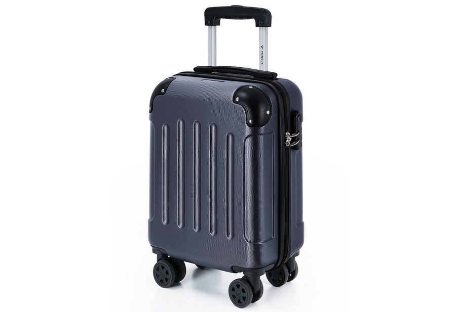 YONSLY Hartschalen-Trolley Hartschalen-Reisekoffer Trolley Rollkoffer in S/M/L/XL Größen, 4 Rollen, mit 360°-Lenkrollen, Zahlenschloss und mehrstufigem Teleskopgriff von YONSLY