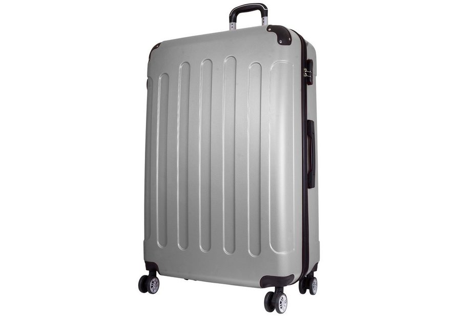 Trendyshop365 Hartschalen-Trolley Hartschalenkoffer mit Doppelrollen - Handgepäck Weekender Reisekoffer, robust, Doppelrollen, Zahlenschloss, 2 Tragegriffe, extra Kantenschutz von Trendyshop365