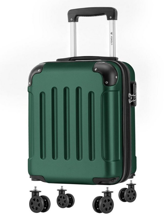 YONSLY Handgepäckkoffer Kabinenkoffer Reisekoffer Trolley mit abnehmbaren Rollrädern, 4 Rollen, ABS-Hartschale mit Zahlenschloss und ergonomischem Gummigriff von YONSLY