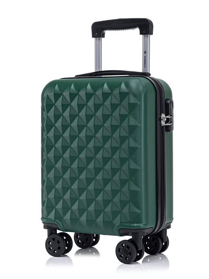 YONSLY Hartschalen-Trolley Reisekoffer Trolley Hartschalenkoffer Rollkoffer mit 4 Rollen, 4 Rollen, ABS und Aluminium, Zahlenschloss, 360°-Doppelrollen, Gummigriff von YONSLY
