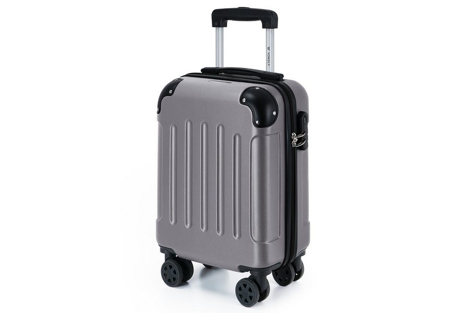 YONSLY Hartschalen-Trolley Hartschalen-Reisekoffer Trolley Rollkoffer in S/M/L/XL Größen, 4 Rollen, mit 360°-Lenkrollen, Zahlenschloss und mehrstufigem Teleskopgriff von YONSLY