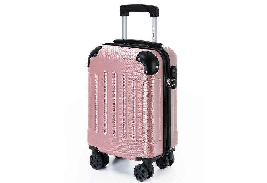 YONSLY Hartschalen-Trolley Hartschalen-Reisekoffer Trolley Rollkoffer in S/M/L/XL Größen, 4 Rollen, mit 360°-Lenkrollen, Zahlenschloss und mehrstufigem Teleskopgriff von YONSLY
