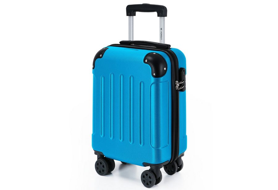 YONSLY Hartschalen-Trolley Hartschalen-Reisekoffer Trolley Rollkoffer in S/M/L/XL Größen, 4 Rollen, mit 360°-Lenkrollen, Zahlenschloss und mehrstufigem Teleskopgriff von YONSLY