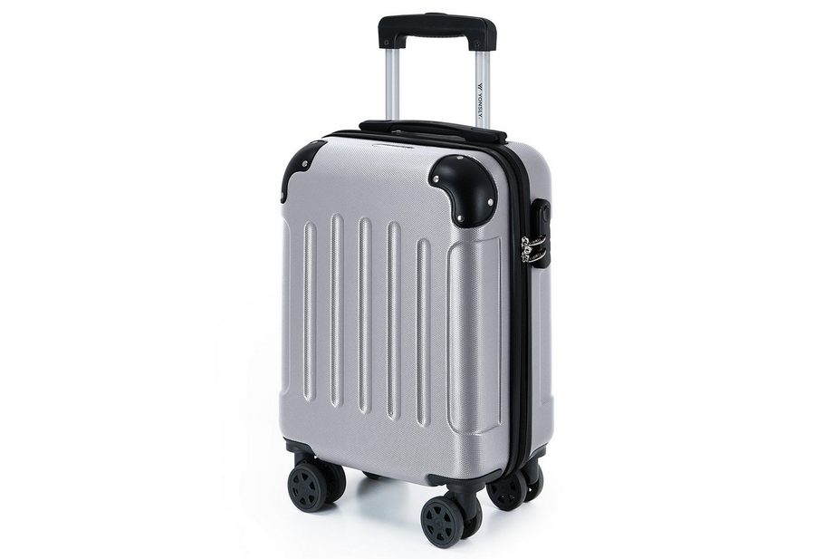 YONSLY Hartschalen-Trolley Hartschalen-Reisekoffer Trolley Rollkoffer in S/M/L/XL Größen, 4 Rollen, mit 360°-Lenkrollen, Zahlenschloss und mehrstufigem Teleskopgriff von YONSLY