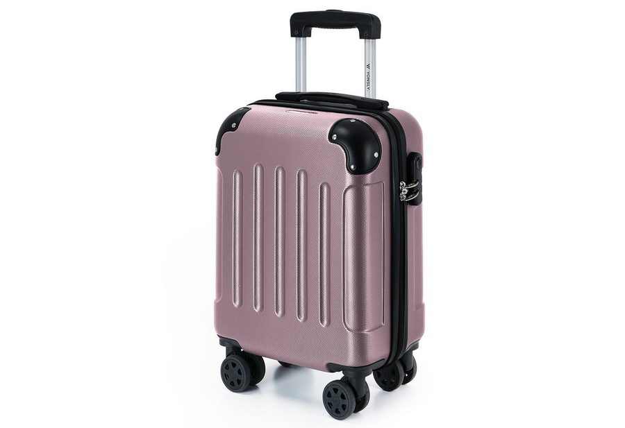 YONSLY Hartschalen-Trolley Hartschalen-Reisekoffer Trolley Rollkoffer in S/M/L/XL Größen, 4 Rollen, mit 360°-Lenkrollen, Zahlenschloss und mehrstufigem Teleskopgriff von YONSLY