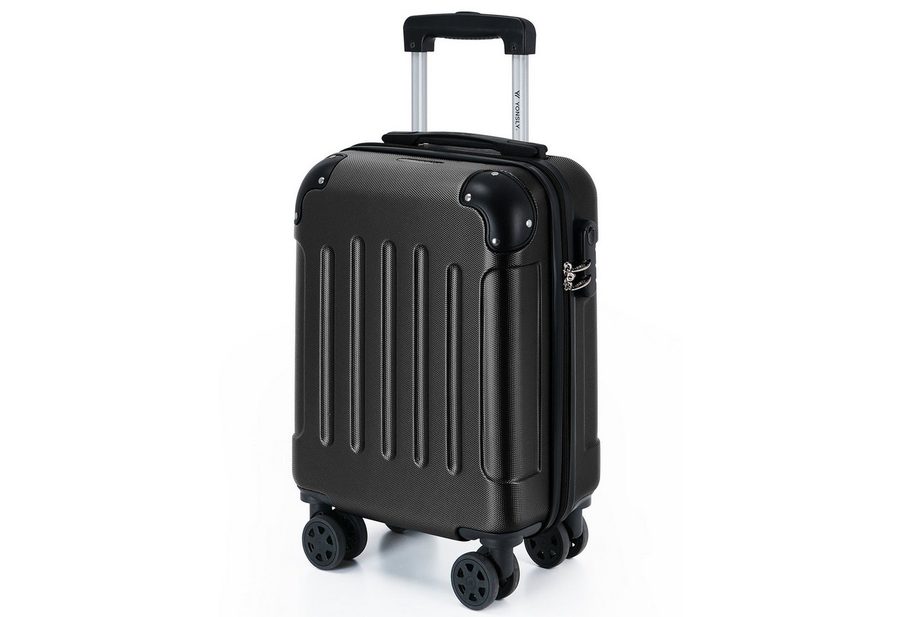 YONSLY Hartschalen-Trolley Hartschalen-Reisekoffer Trolley Rollkoffer in S/M/L/XL Größen, 4 Rollen, mit 360°-Lenkrollen, Zahlenschloss und mehrstufigem Teleskopgriff von YONSLY