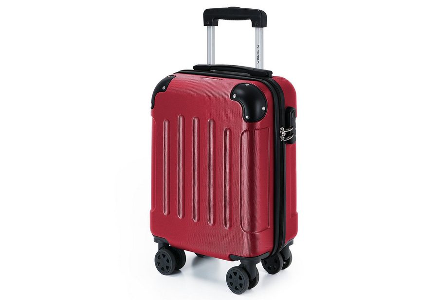 YONSLY Hartschalen-Trolley Hartschalen-Reisekoffer Trolley Rollkoffer in S/M/L/XL Größen, 4 Rollen, mit 360°-Lenkrollen, Zahlenschloss und mehrstufigem Teleskopgriff von YONSLY