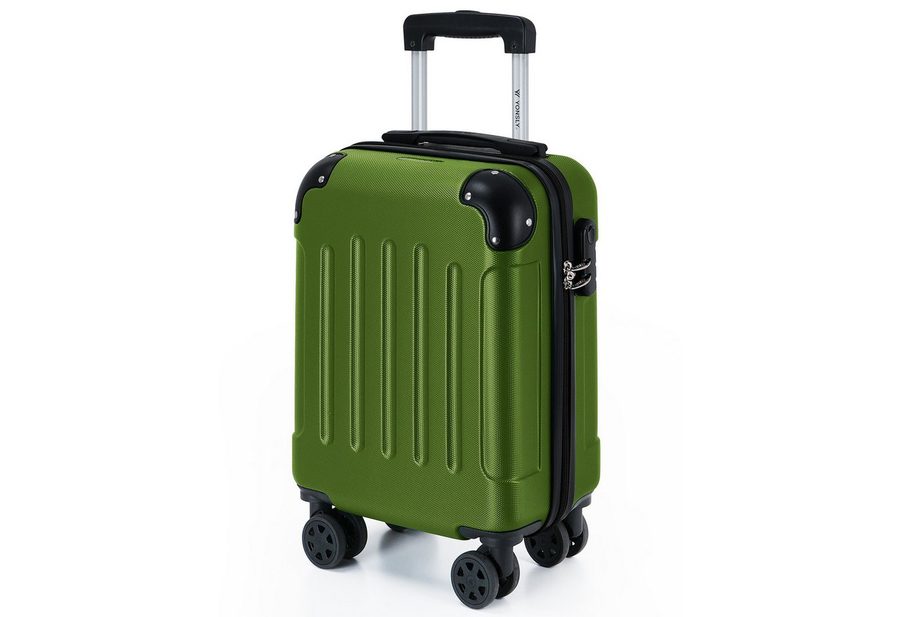 YONSLY Hartschalen-Trolley Hartschalen-Reisekoffer Trolley Rollkoffer in S/M/L/XL Größen, 4 Rollen, mit 360°-Lenkrollen, Zahlenschloss und mehrstufigem Teleskopgriff von YONSLY