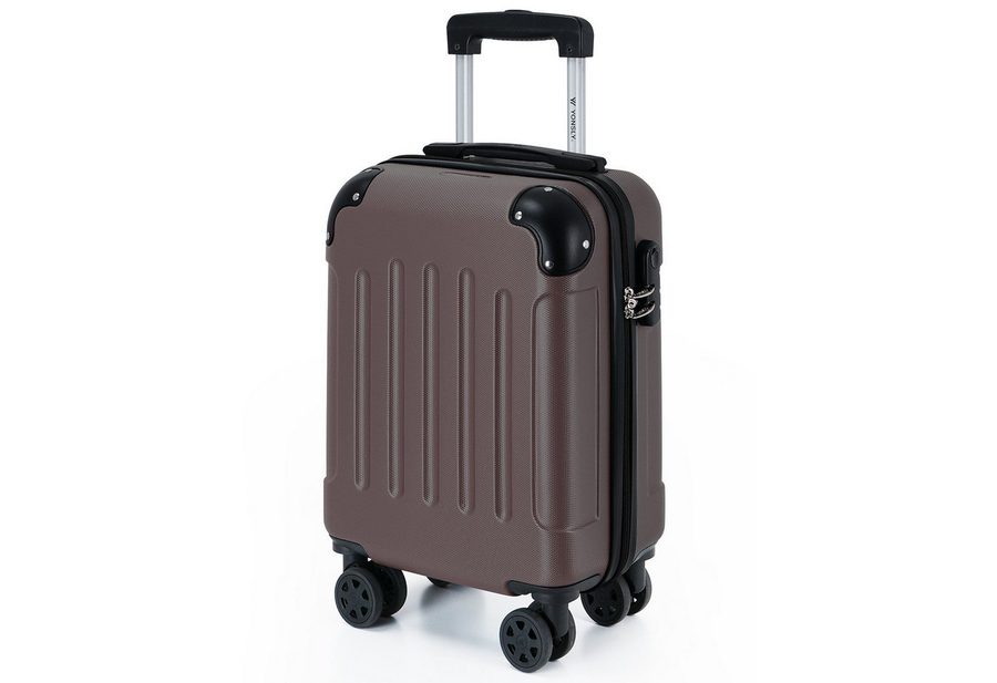YONSLY Hartschalen-Trolley Hartschalen-Reisekoffer Trolley Rollkoffer in S/M/L/XL Größen, 4 Rollen, mit 360°-Lenkrollen, Zahlenschloss und mehrstufigem Teleskopgriff von YONSLY
