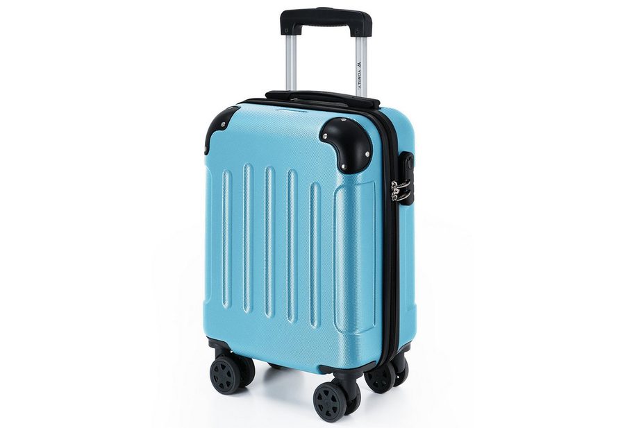 YONSLY Hartschalen-Trolley Hartschalen-Reisekoffer Trolley Rollkoffer in S/M/L/XL Größen, 4 Rollen, mit 360°-Lenkrollen, Zahlenschloss und mehrstufigem Teleskopgriff von YONSLY