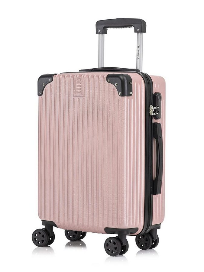 YONSLY Hartschalen-Trolley Reisekoffer ABS Hartschalen Trolley, Rollkoffer Handgepäck, 4 Rollen, Sicherheitsschloss, Weichem Gummigriff,56/66/76 cm, 45/69/99 L von YONSLY