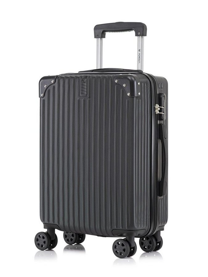 YONSLY Hartschalen-Trolley Reisekoffer ABS Hartschalen Trolley, Rollkoffer Handgepäck, 4 Rollen, Sicherheitsschloss, Weichem Gummigriff,56/66/76 cm, 45/69/99 L von YONSLY