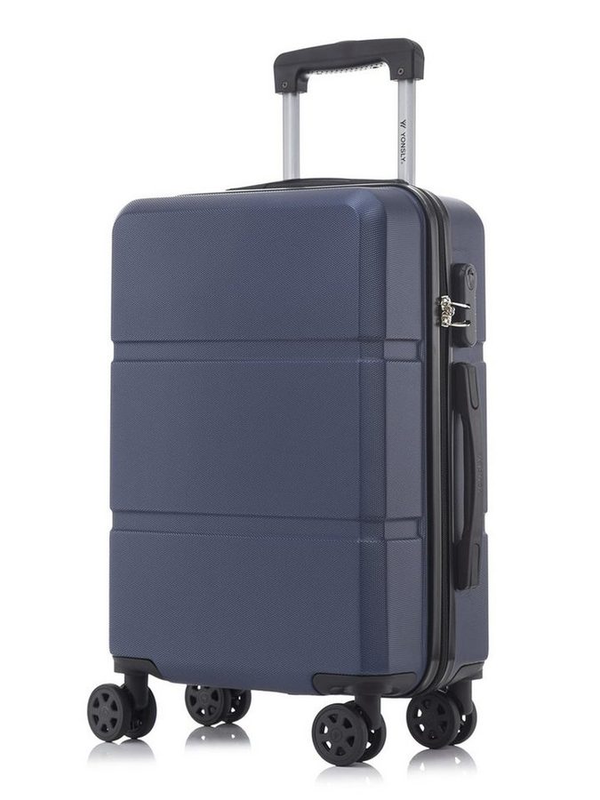 YONSLY Hartschalen-Trolley Hartschalen-Koffer Trolley Rollkoffer Zahlenschloss, Handgepäck, 4 Rollen, ABS-Hartschale, robuster Reisekoffer mit Teleskopgriff,46/55/66/76 cm von YONSLY