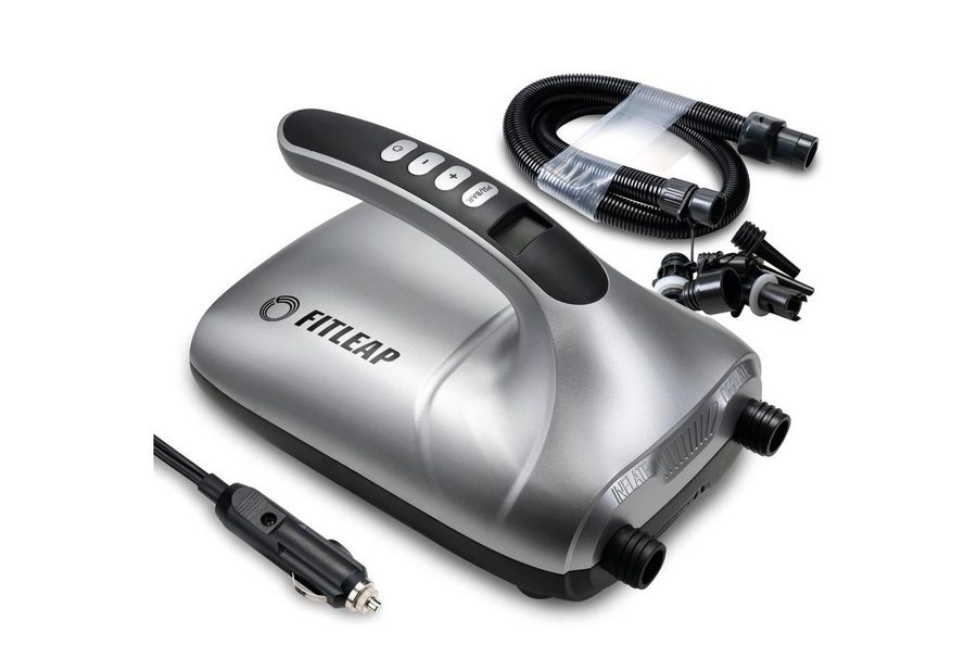 Fitleap SUP-Pumpe Elektrisch 20 PSI, Elektrische Pumpe für SUP Board, 12V Pumpe, 2-in-1…, Robustes Material, Komplettes SUP-Set, stabil, Leicht transportierbar von Fitleap