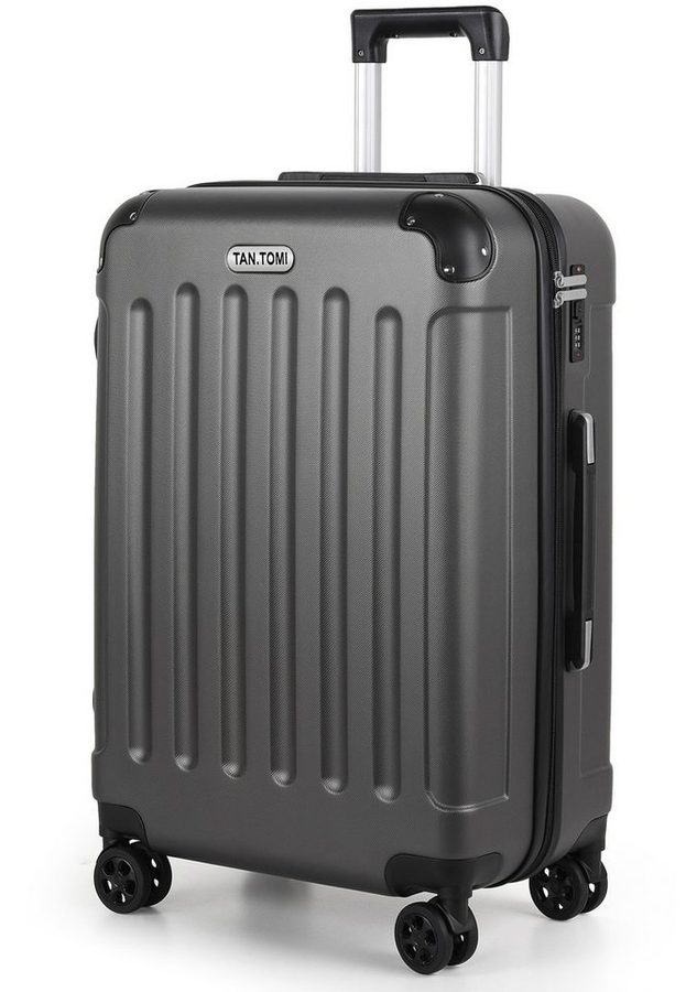 TAN.TOMI Hartschalen-Trolley Hartschalen-Koffer Trolley Rollkoffer Reisekoffer Handgepäck, 4 Rollen, Trolley Rollkoffer Reisekoffer, Zahlenschloss, 56/66/76 cm, 41/65/95 L von TAN.TOMI