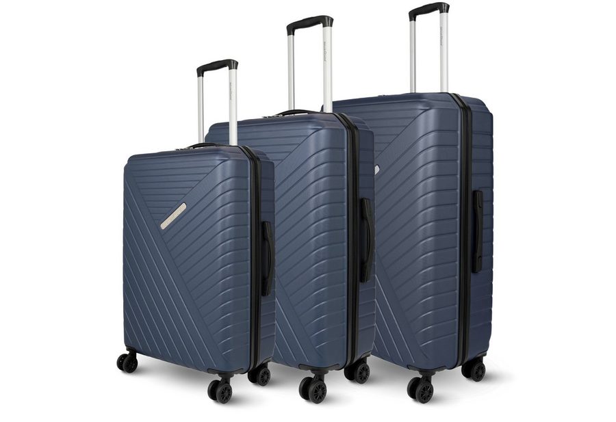 deluxe4home Kofferset Reisekoffer ABS-Hartschalenkoffer I Reisetasche Gepäck, 4 Rollen, (Set, 3 tlg., Hartschalen Trolley Set), Rollbar, Mit Zahlenschloss von deluxe4home