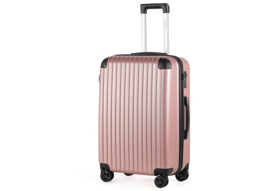 TAN.TOMI Hartschalen-Trolley Handgepäck Koffer ABS Hartschale Trolley Business-Koffer, Verstärkte Ecken, sicheres 3-stelliges Zahlenschloss 56/66/76 cm von TAN.TOMI