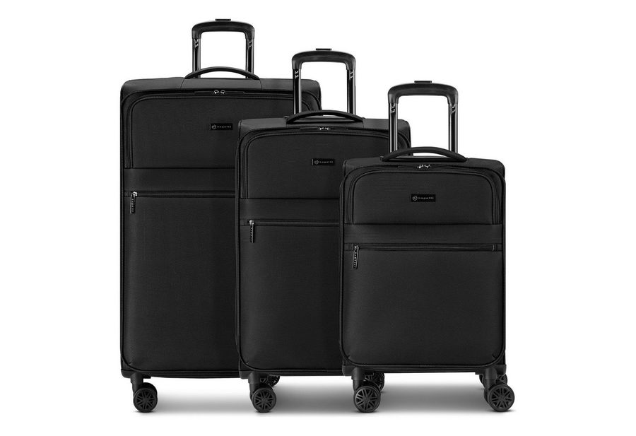 bugatti Trolleyset Valencia Soft, 4 Rollen, (3-teilig, 3 tlg), Polyester von Bugatti