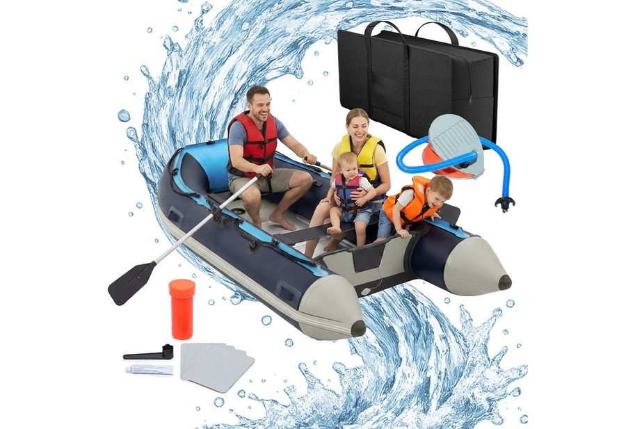 relaxdays Schlauchboot 3,20 M für 4 Personen, (9-St) von RELAXDAYS