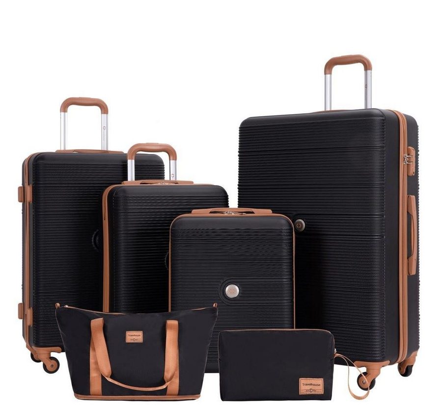 Travelhouse Trolleyset Bari, 4 Rollen, (Spar-Set, 6 tlg., Hartschalen Trolley-Set 6-teilig) von Travelhouse