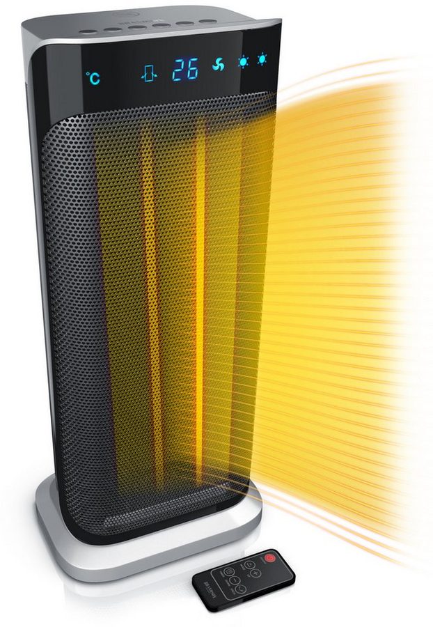Brandson Heizlüfter Fernbedienung, energiesparend, leise, Oszillation, Keramik Heizung, 2000 W, Timer, Preisträger 2026, GS zertifiziert, Badezimmer Keramikheizlüfter von Brandson
