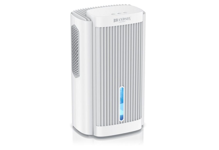 Brandson Luftentfeuchter elektrisch, Raumentfeuchter, klein & leise, Wassertank 2000 ml, für 20 m³ Räume, Entfeuchtung 0,6 l/Tag, Tank 2 l, für Keller, Entfeuchter Peltier Dehumidifier für Wohnung, Badezimmer von Brandson