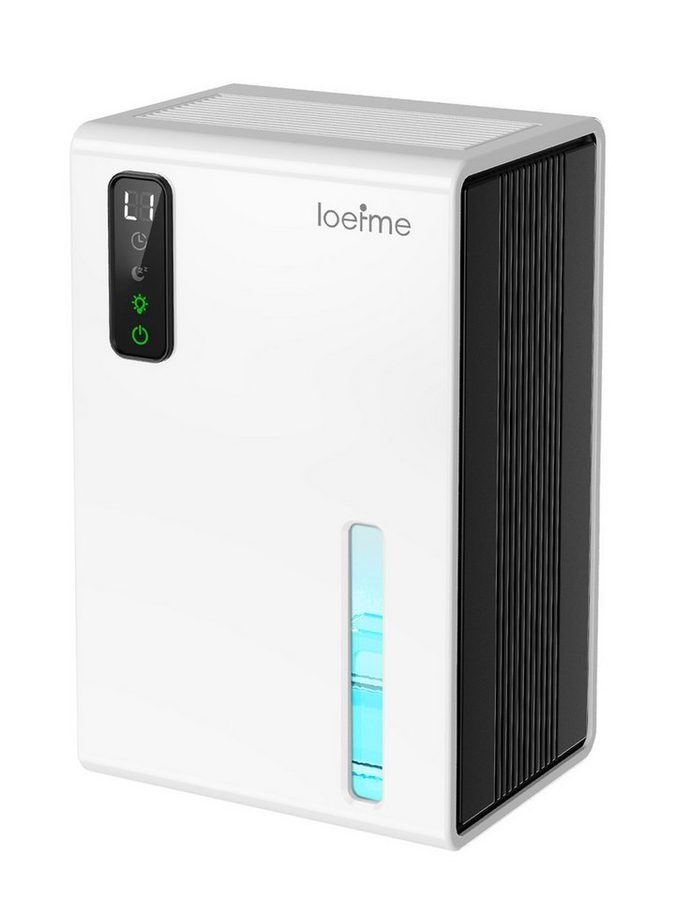 loefme Luftentfeuchter Elektrischer Luftentfeuchter für Schlafzimmer Bad Küche Keller, Entfeuchtung 0,55 l/Tag, Tank 2,1 l, Touchscreen, Schlafmodus, Timer, RGB-Licht, automatische Abschaltung von loefme
