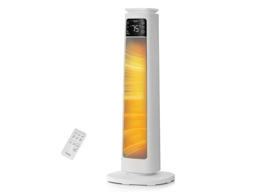 FOHERE Heizlüfter 4-in-1 Heizlüfter Energiesparend, 2000W PTC Elektroheizung, 70° Oszillation, Fernbedienung, Kipp- & Überhitzungsschutz von FOHERE