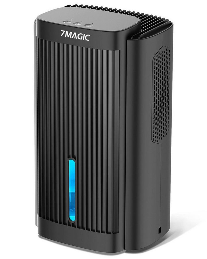 7MAGIC Luftentfeuchter, für 50 m³ Räume, Entfeuchtung 1,10 l/Tag, Tank 2,80 l, Luftentfeuchter Elektrisch, Entfeuchter Leise, Schlafmodus, LED-Licht von 7MAGIC
