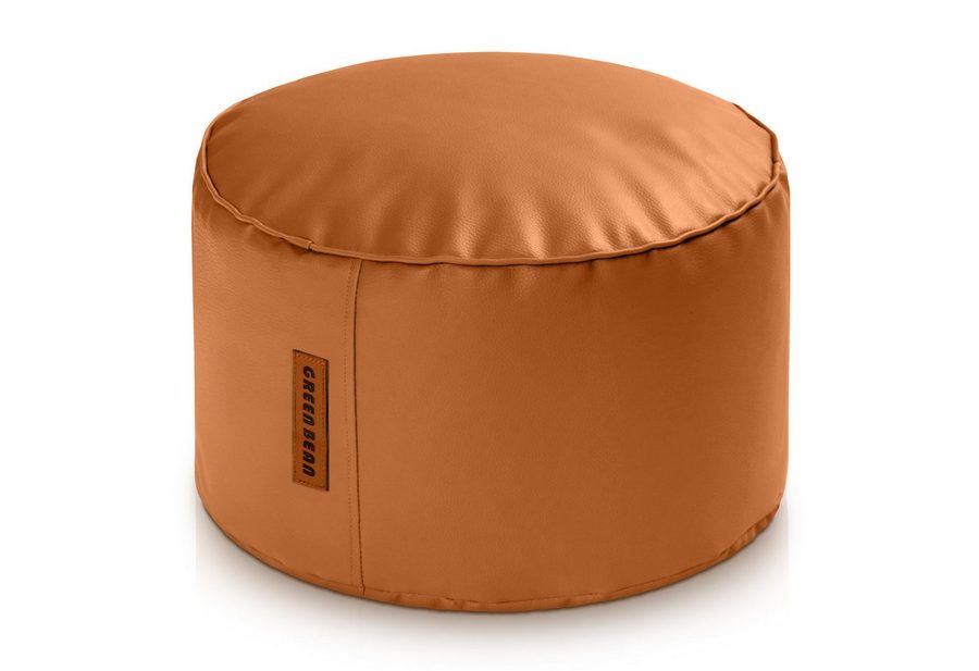 Green Bean Pouf Sitzsack-Hocker Kunstleder Stay rund (Indoor / Outdoor, abwaschbarer Oberfläche & EPS Perlen Füllung, Sitzwürfel Sitzkissen Hocker Sitzhocker), die ideale Ergänzung zum Sitzsack von Green Bean