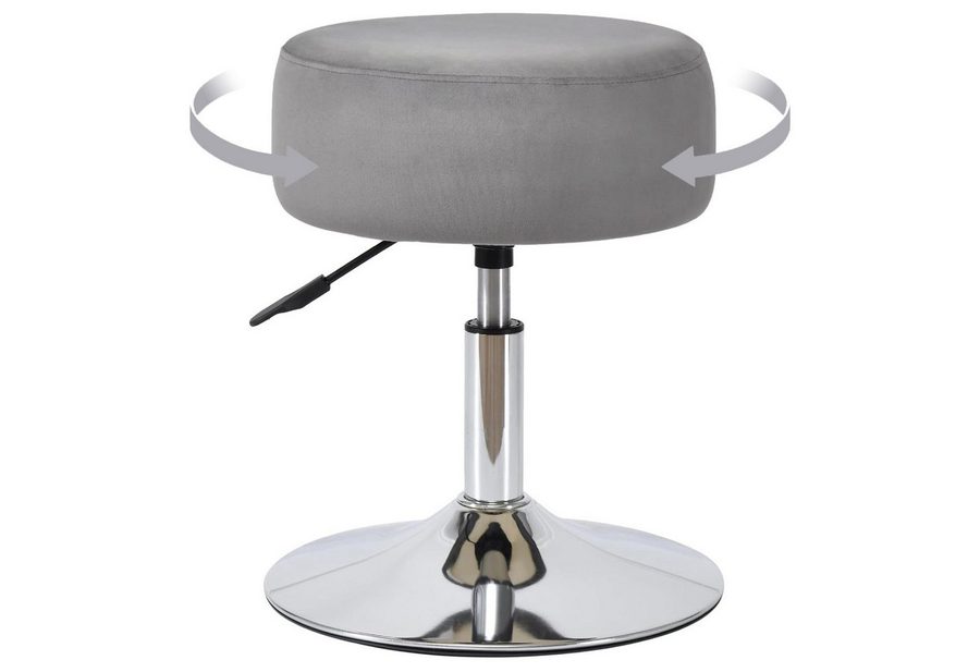 Duhome Hocker (428), Drehhocker Sitzhocker Rund Rollhocker Schminkhocker Höhenverstellbar von Duhome