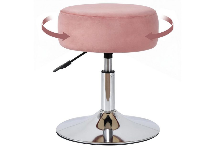 Duhome Hocker (428), Drehhocker Sitzhocker Rund Rollhocker Schminkhocker Höhenverstellbar von Duhome