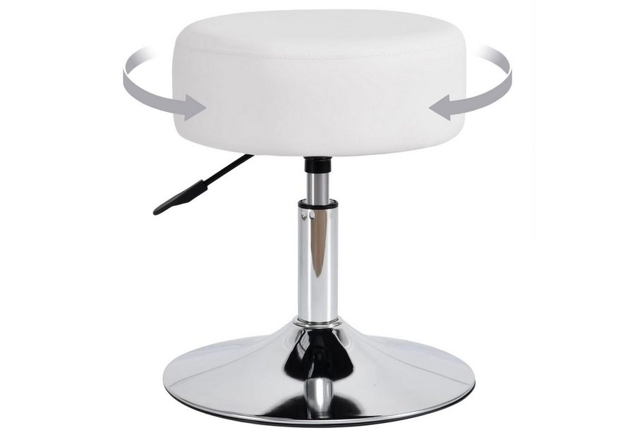 Duhome Hocker (428), Drehhocker Sitzhocker Rund Rollhocker Schminkhocker Höhenverstellbar von Duhome