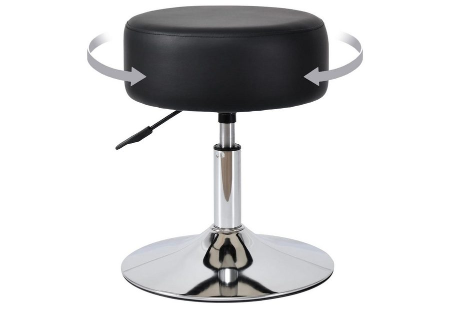 Duhome Hocker (428), Drehhocker Sitzhocker Rund Rollhocker Schminkhocker Höhenverstellbar von Duhome