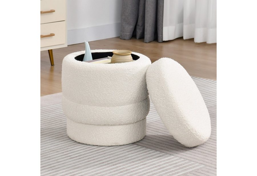 Duhome Hocker (9268B1), Runder Polsterhocker mit Stauraum, drehbar von Duhome