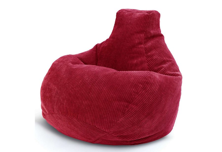 Green Bean Sitzsack Sitzsack Cozy Cord mit Rückenlehne (Indoor, waschbarer Bezug), Bean Bag Bodenkissen Lounge Sitzhocker Relax-Sessel Gamer Gamingstuhl von Green Bean