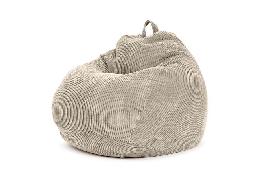 Green Bean Sitzsack Indoor Sitzsack Scoop 90x110cm - Cord (Indoor Sitzsack 90x110cm aus Cordstoff mit EPS-Perlen Füllung, Kuschelig Weich Waschbar - Drinnen Bodenkissen Liegekissen Sitzkissen), Sitzhocker Relax-Sessel Kinder Erwachsene Stoff von Green Bean