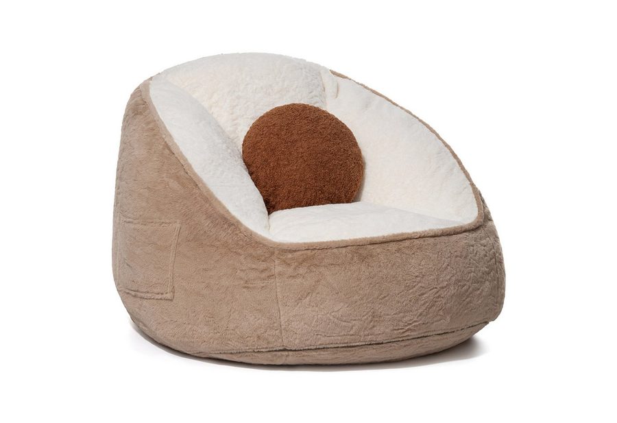 Insma Sitzsack Beanbag Sessel mit Kissen Loungesessel Bodensofa, mit Seitentasche für Wohnzimmer & Schlafzimmer 75x60x60cm von Insma