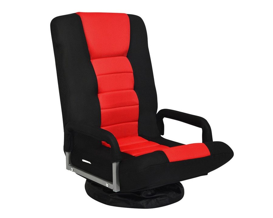 COSTWAY Relaxsessel, Bodensessel mit verstellbarer Rückenlehne,drehbar von COSTWAY