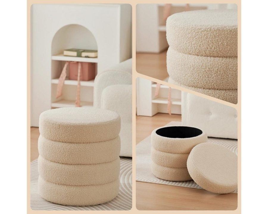 Zedelmaier Sitzhocker Stilvolle Sitzhocker, Polsterhocker, Fußhocker, Schminktisch Hocker von Zedelmaier