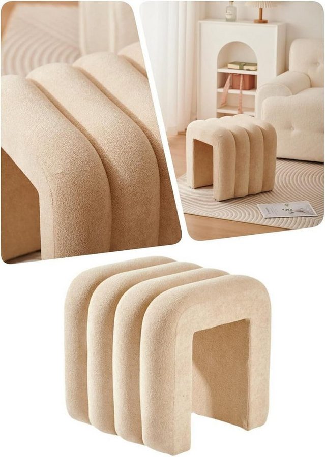 Zedelmaier Sitzhocker Stilvolle Sitzhocker, Polsterhocker, Fußhocker, Schminktisch Hocker von Zedelmaier