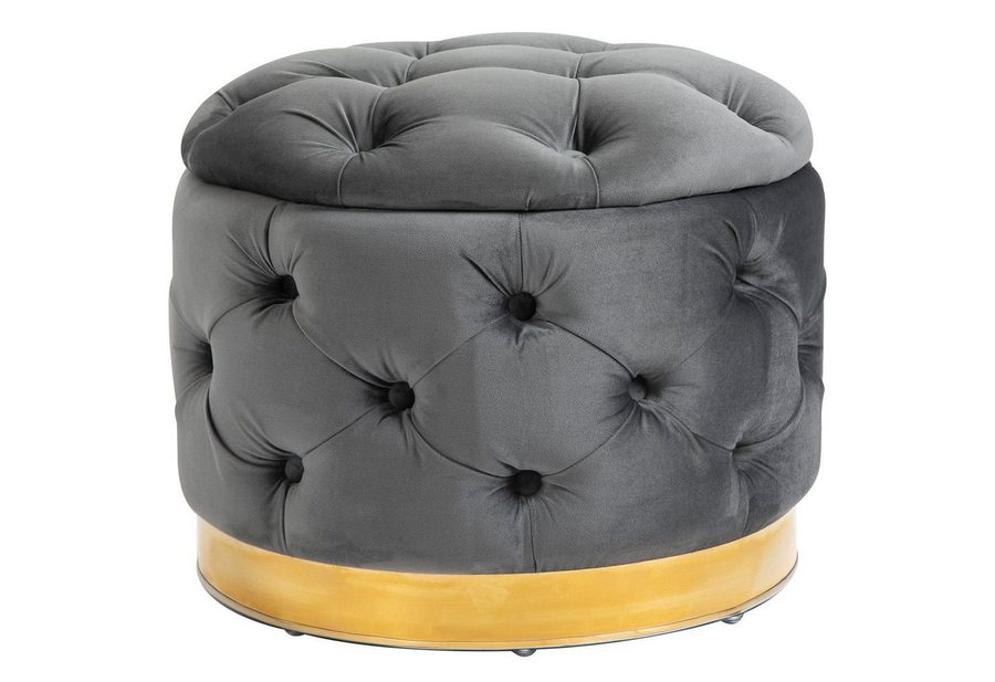 HOMCOM Polsterhocker Sitzhocker im Vintagestil von HOMCOM