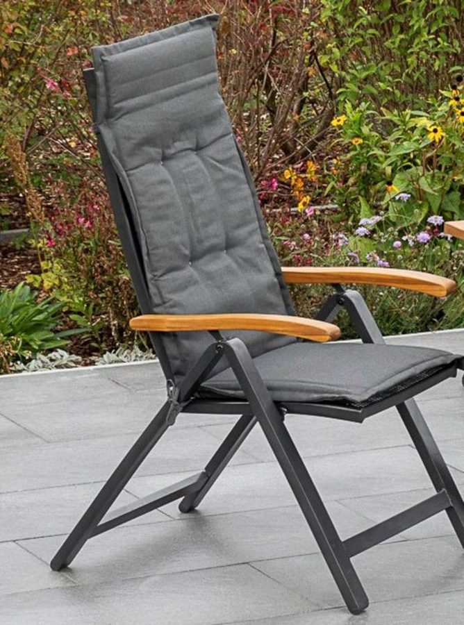 MERXX Hochlehnerauflage Tilos Kissen, (1 St), Polyester, für Sessel, grau von Merxx