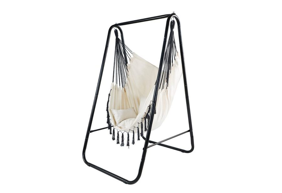 CCLIFE Hängesessel Hängesessel mit Gestell Hängeschaukel Hängestuhl (1er Set mit Gestell), mit gestell von CCLIFE
